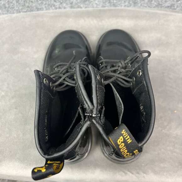 Dr. Martens KID Leather Lace Up Combat Boots size 3 ankle zipper JY004 - Picture 7 of 7